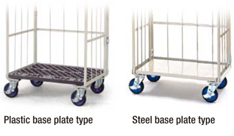 Plastic base plate type, Steel base plate type